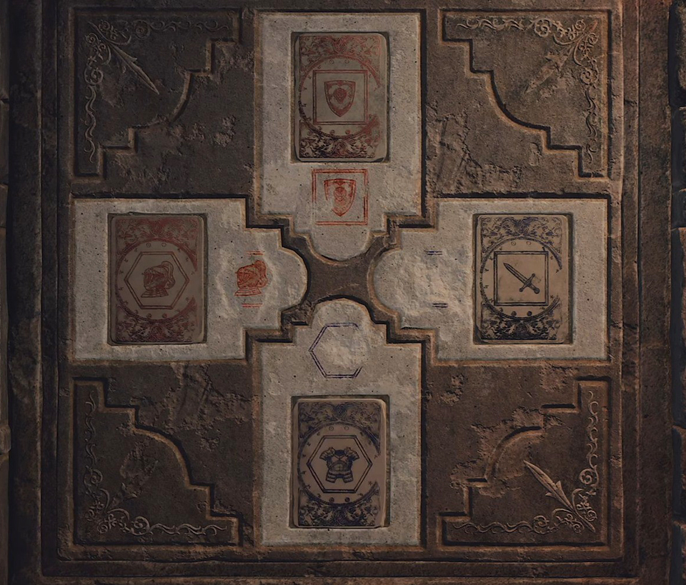 Стена с 4 углублениями resident. Resident evil 4 remake литографические плиты. Стена с 4 углублениями resident. Резидент ивел 4 ремейк стена с четырьмя углублениями. Особняк деревенского старосты resident evil 4 remake.